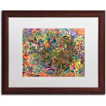 Trademark Fine Art "Do Electric Sheep Dream Of Androids" Canvas Art by Josh Byer, White Matte, Wood Frame