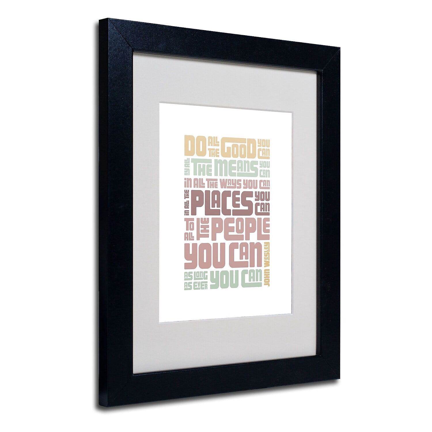 Trademark Fine Art "Do Good" Canvas Art by Megan Romo, Black Frame