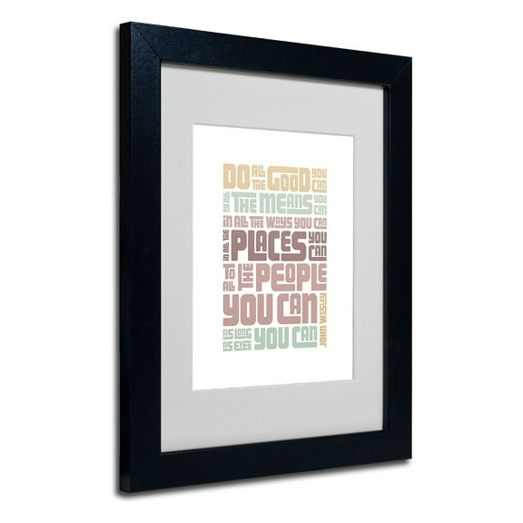 Trademark Fine Art "Do Good" Canvas Art by Megan Romo, Black Frame