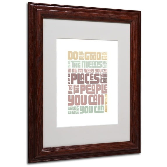 Trademark Fine Art "Do Good" Canvas Art by Megan Romo, Wood Frame