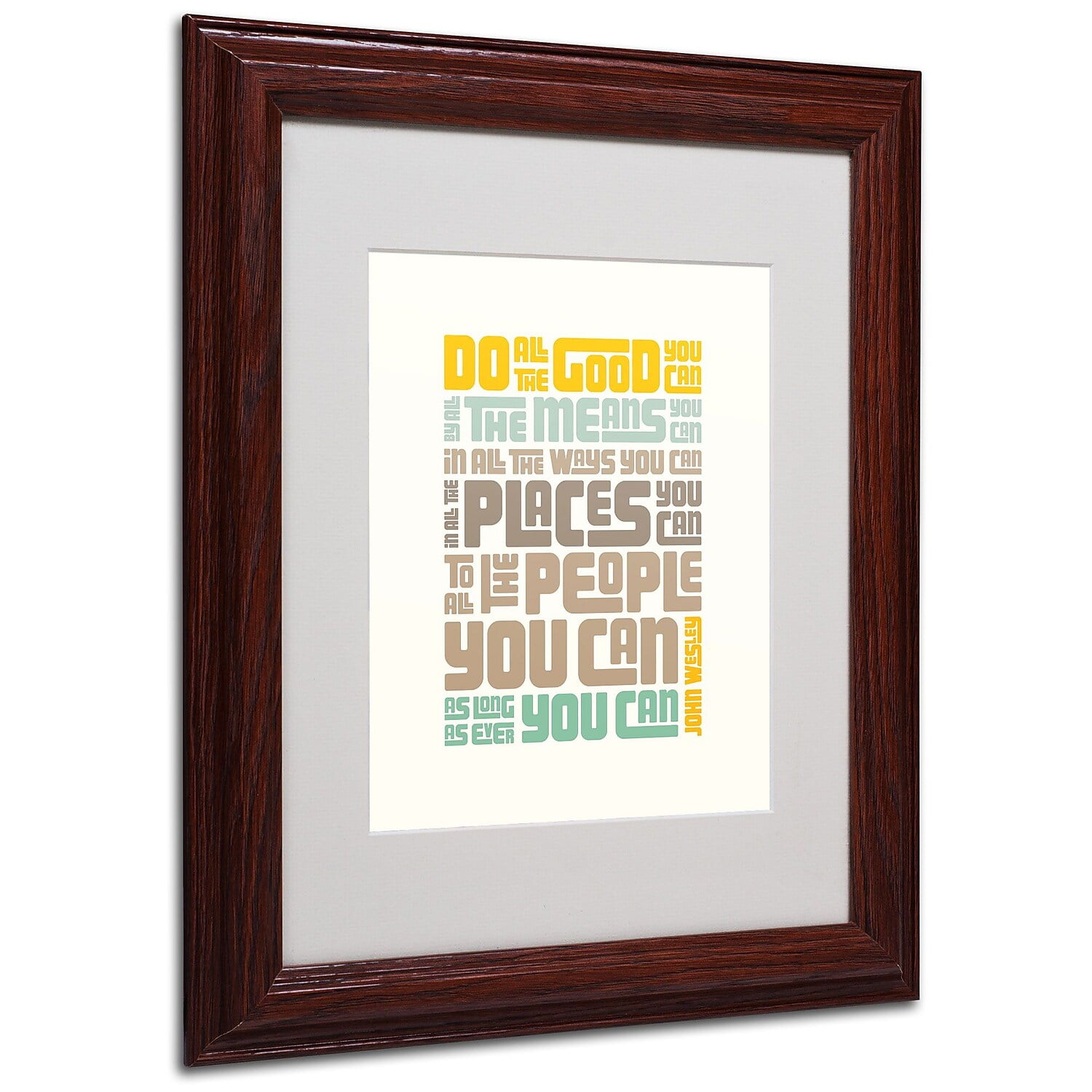 Trademark Fine Art "Do Good II" Canvas Art by Megan Romo, Wood Frame