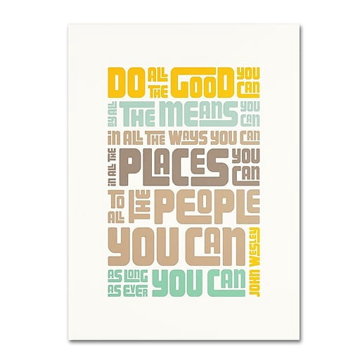 Trademark Fine Art "Do Good II" Canvas Art by Megan Romo