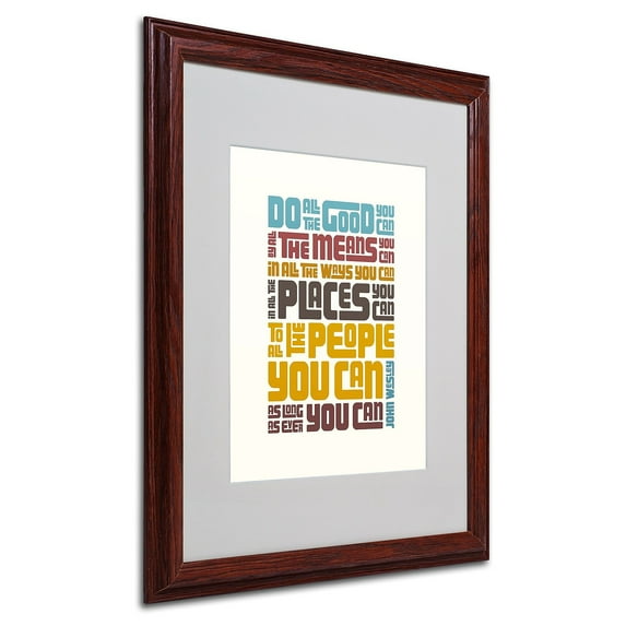 Trademark Fine Art "Do Good III" Canvas Art by Megan Romo, Wood Frame