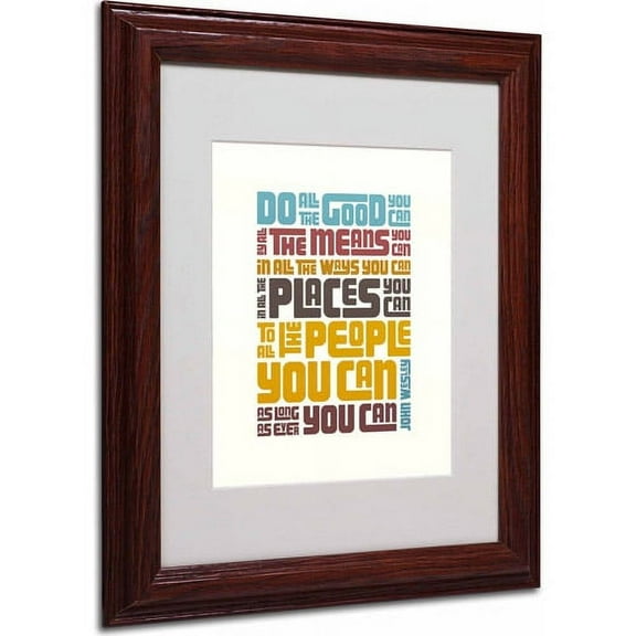 Trademark Fine Art "Do Good III" Canvas Art by Megan Romo, Wood Frame