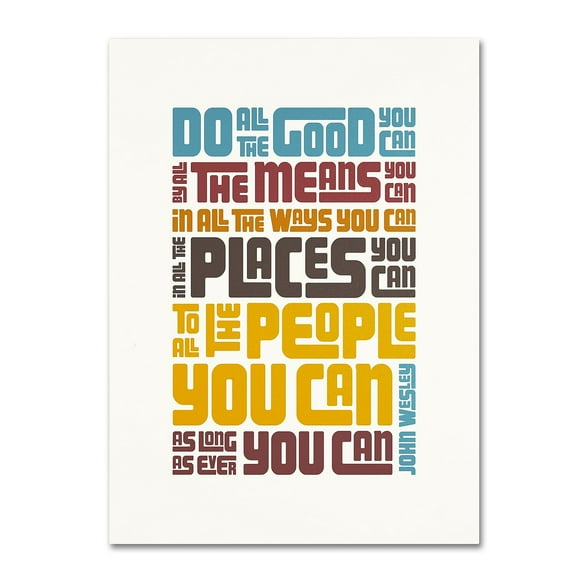 Trademark Fine Art "Do Good III" Canvas Art by Megan Romo