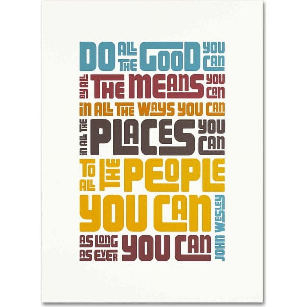 Trademark Fine Art "Do Good III" Canvas Art by Megan Romo