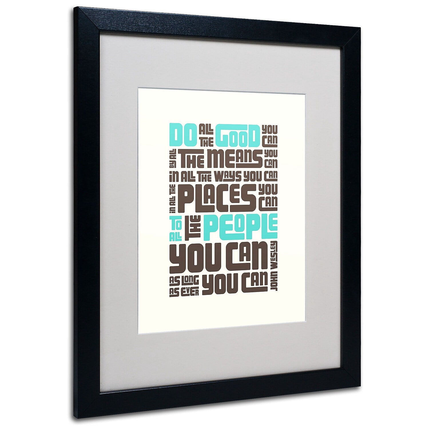 Trademark Fine Art "Do Good IV" Canvas Art by Megan Romo, Black Frame