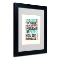 Trademark Fine Art "Do Good IV" Canvas Art by Megan Romo, Black Frame