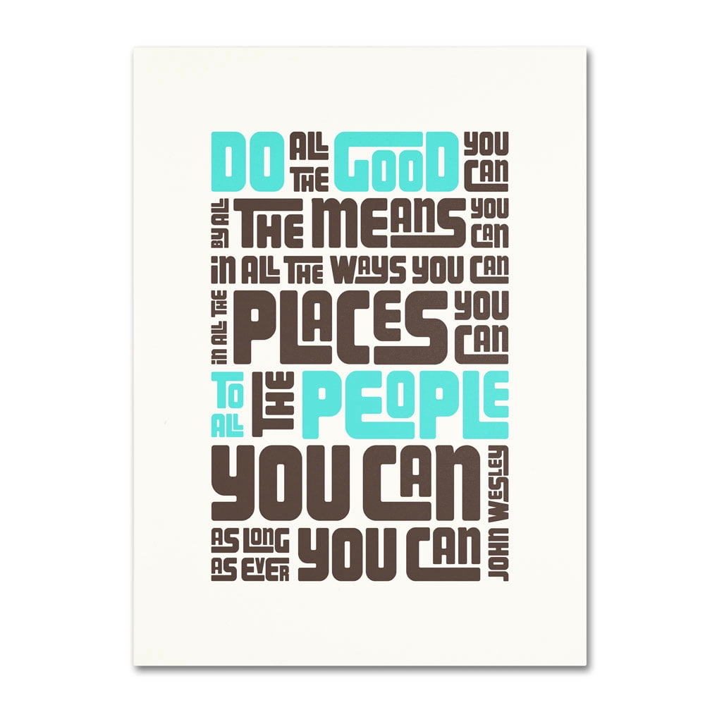 Trademark Fine Art "Do Good IV" Canvas Art by Megan Romo