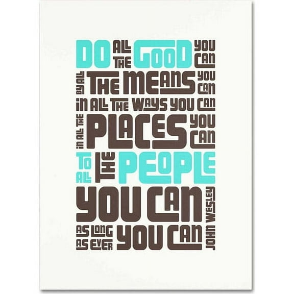 Trademark Fine Art "Do Good IV" Canvas Art by Megan Romo