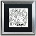thumbnail image 1 of Trademark Fine Art "Do What Makes You Happy" Canvas Art by Elizabeth Caldwell, Black Matte, Silver Frame, 1 of 4