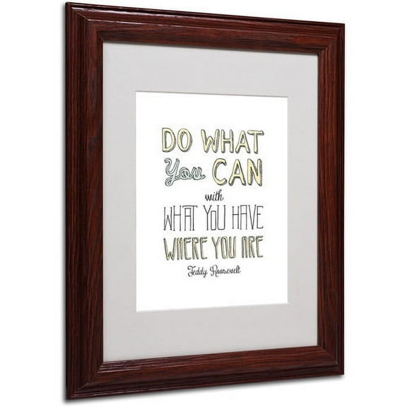 Trademark Fine Art "Do What You Can" Canvas Art by Megan Romo, Wood Frame