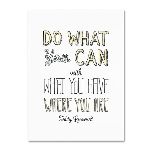Trademark Fine Art "Do What You Can" Canvas Art by Megan Romo