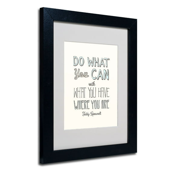 Trademark Fine Art "Do What You Can II" Canvas Art by Megan Romo, Black Frame