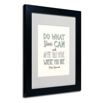 Trademark Fine Art "Do What You Can II" Canvas Art by Megan Romo, Black Frame