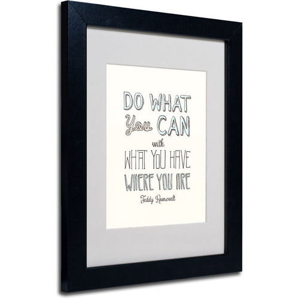 Trademark Fine Art "Do What You Can II" Canvas Art by Megan Romo, Black Frame