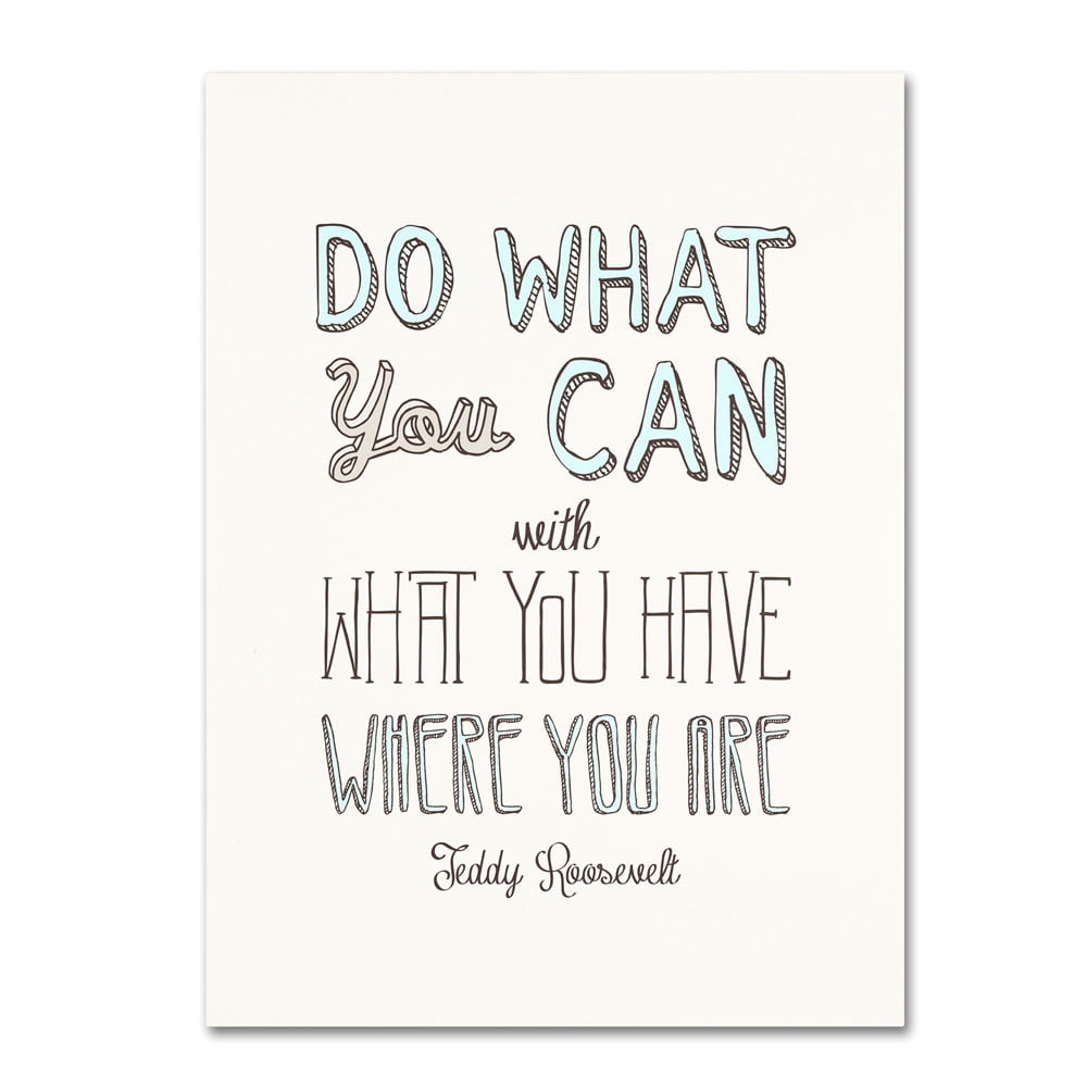 Trademark Fine Art "Do What You Can II" Canvas Art by Megan Romo