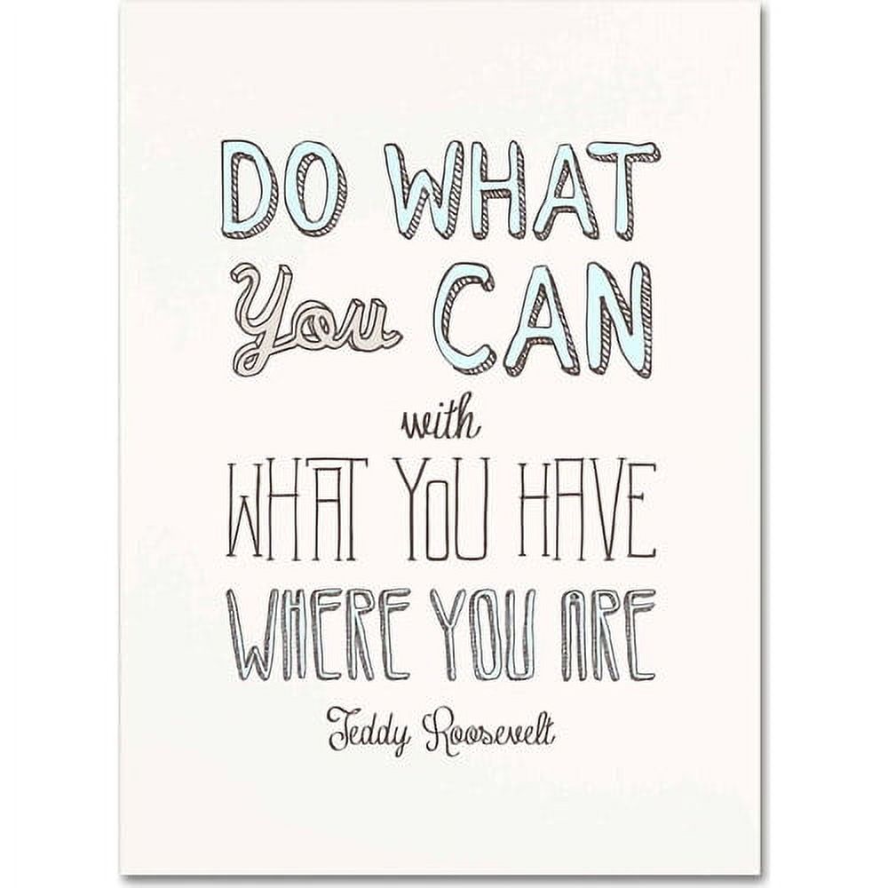 Trademark Fine Art "Do What You Can II" Canvas Art by Megan Romo