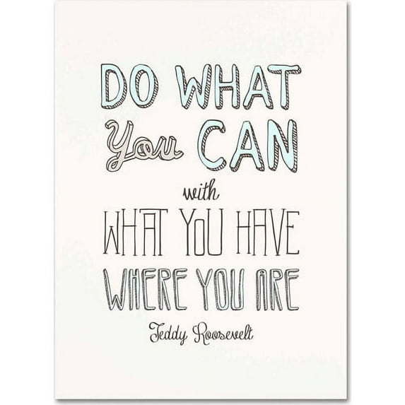 Trademark Fine Art "Do What You Can II" Canvas Art by Megan Romo