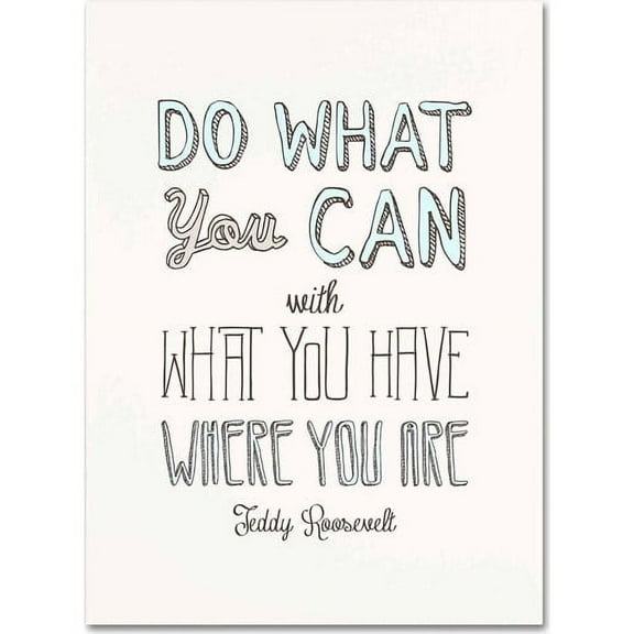 Trademark Fine Art "Do What You Can II" Canvas Art by Megan Romo