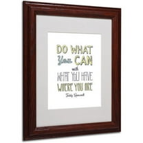 Trademark Fine Art "Do What You Can III" Canvas Art by Megan Romo, Wood Frame