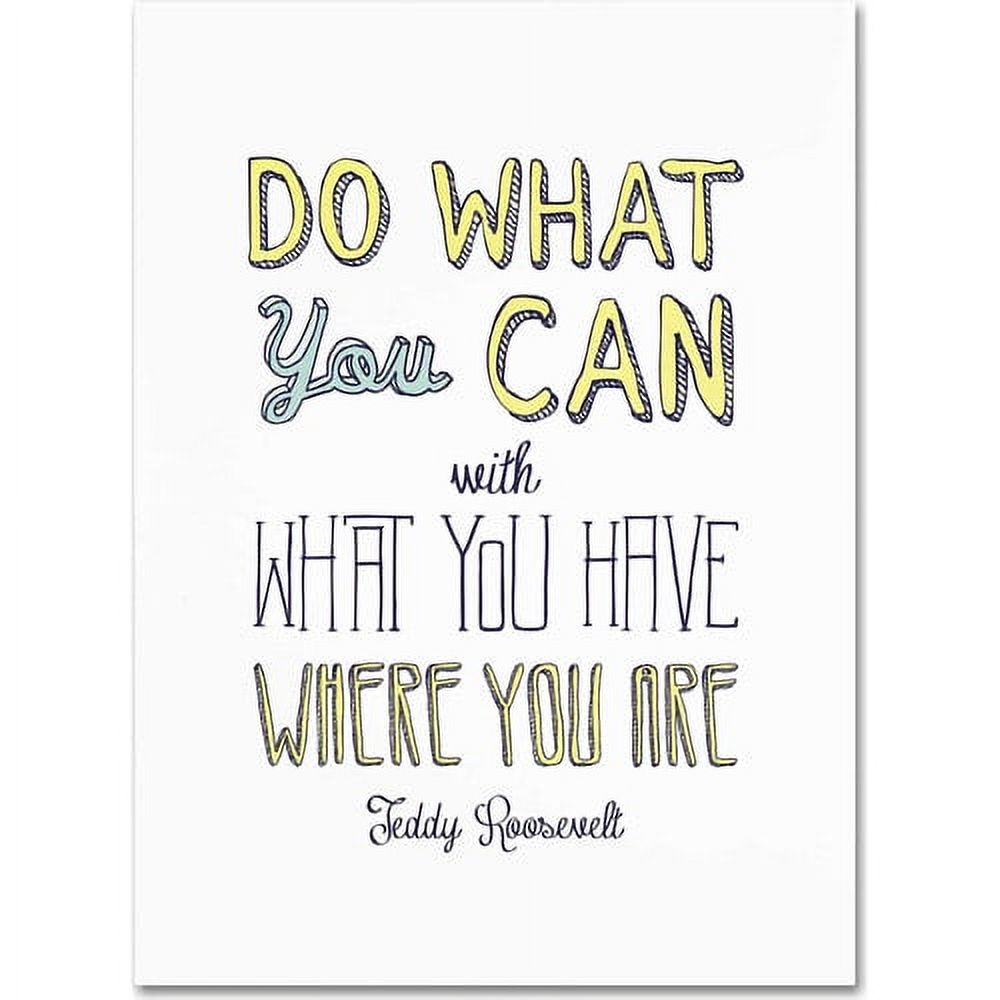 Trademark Fine Art "Do What You Can III" Canvas Art by Megan Romo