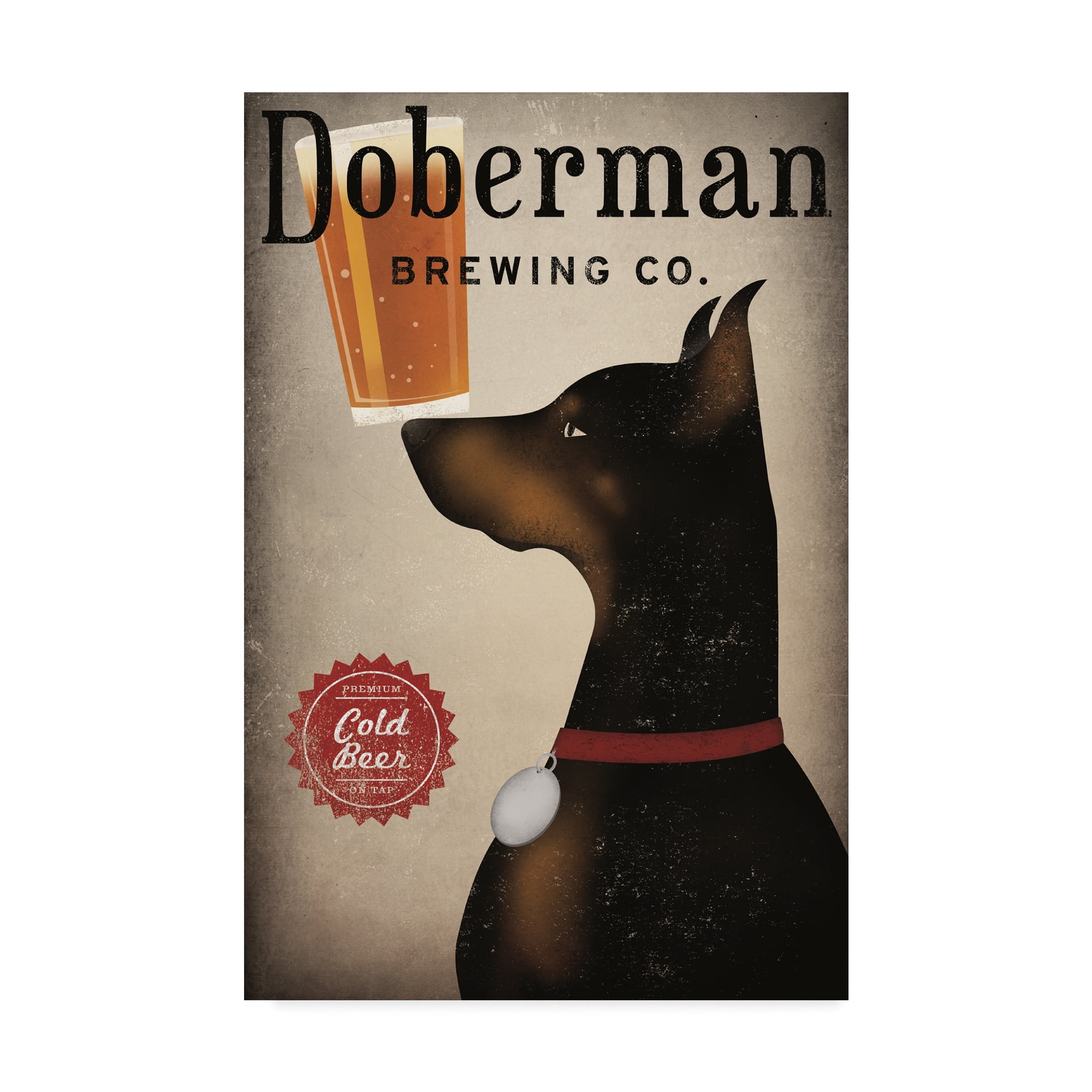 Trademark Fine Art 'Doberman Brewing Company' Canvas Art by Ryan Fowler
