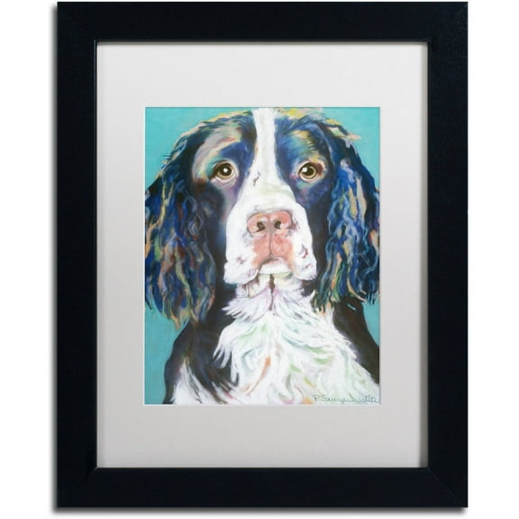 Trademark Fine Art "Dodger" Canvas Art by Pat Saunders-White, White Matte, Black Frame