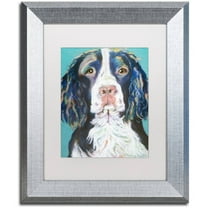Trademark Fine Art "Dodger" Canvas Art by Pat Saunders-White, White Matte, Silver Frame