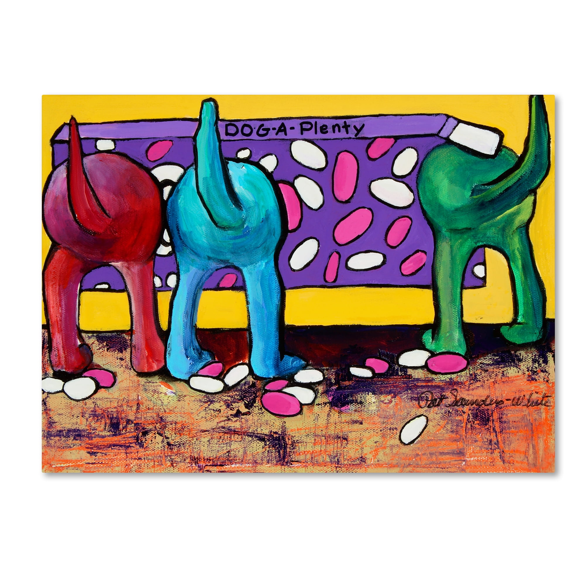 Pat Saunders-White 'Dog-A-Plenty' Canvas Art 18 x 24