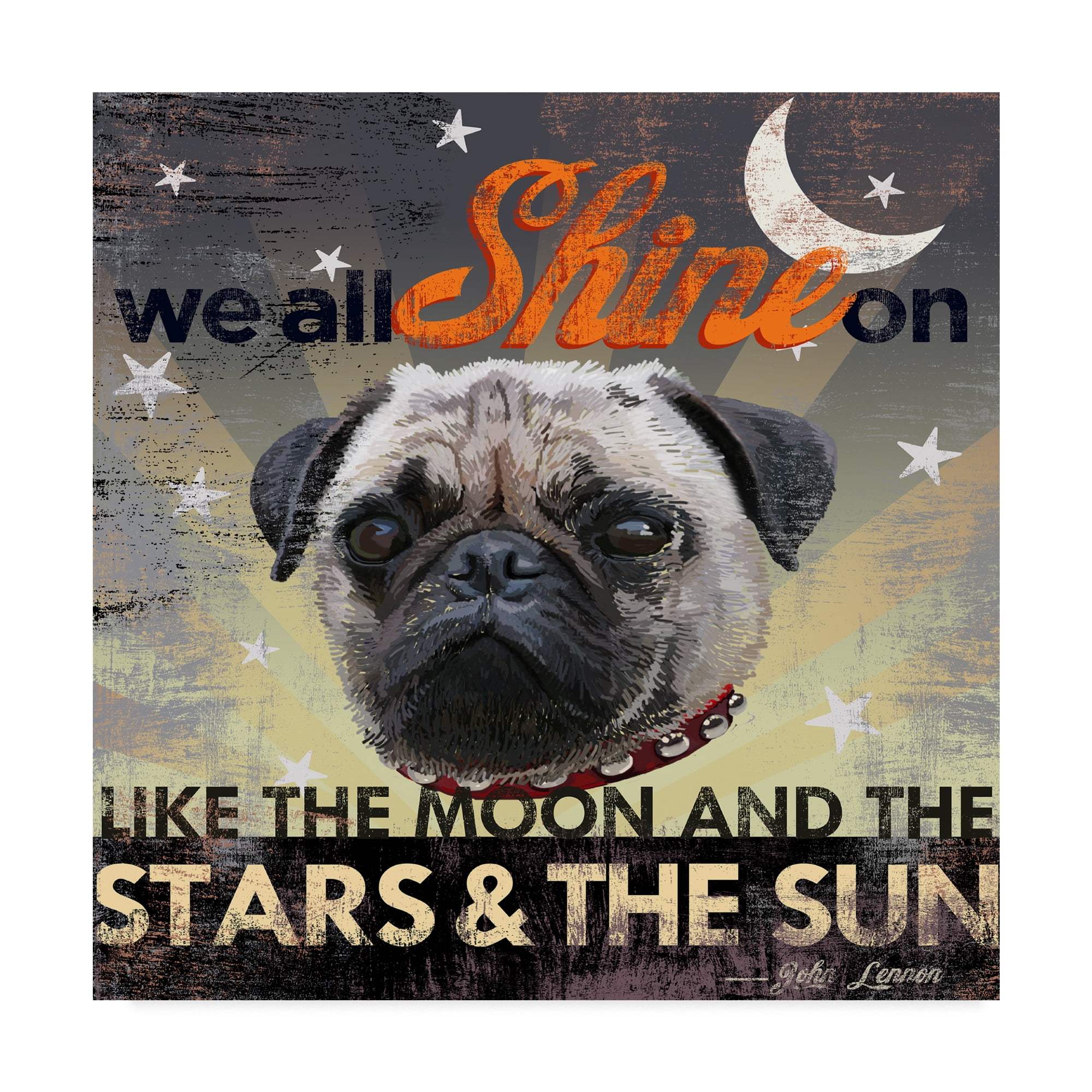 Trademark Fine Art 'Dog Days Pug Pup' Canvas Art by Art Licensing Studio