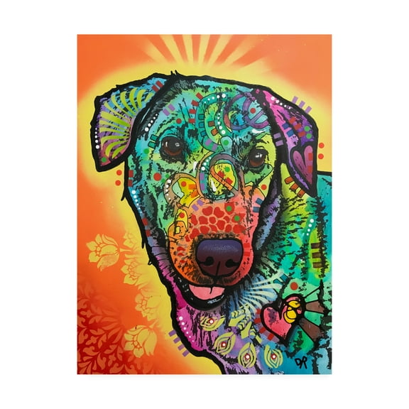 Trademark Fine Art 'Dog Pop Orange' Canvas Art by Dean Russo