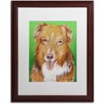 thumbnail image 1 of Trademark Fine Art "Dog on Green" Canvas Art by Pat Saunders-White, White Matte, Wood Frame, 1 of 4