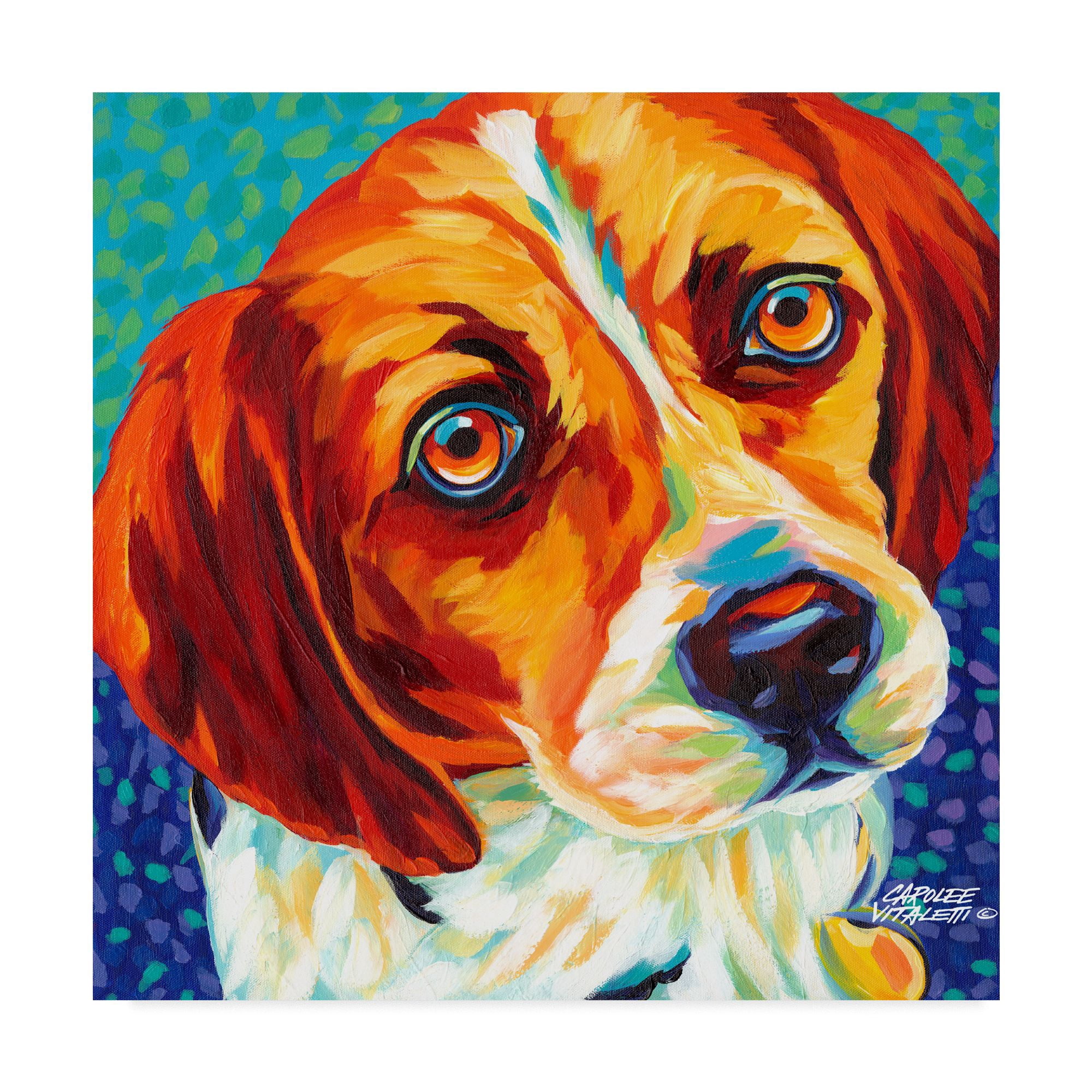 Trademark Fine Art 'Dogs in Color II' Canvas Art by Carolee Vitaletti