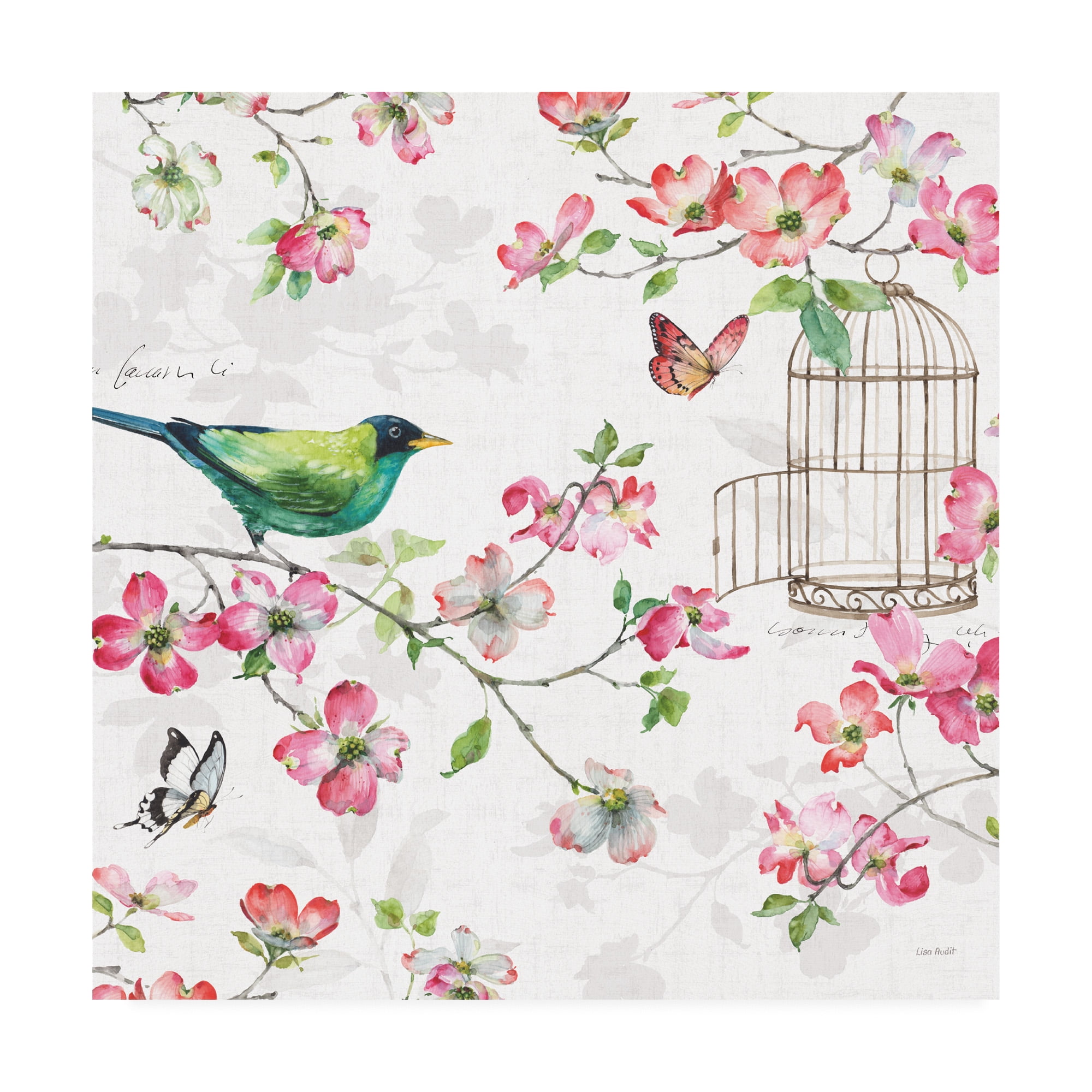 Trademark Fine Art 'Dogwood Garden IV' Canvas Art by Lisa Audit