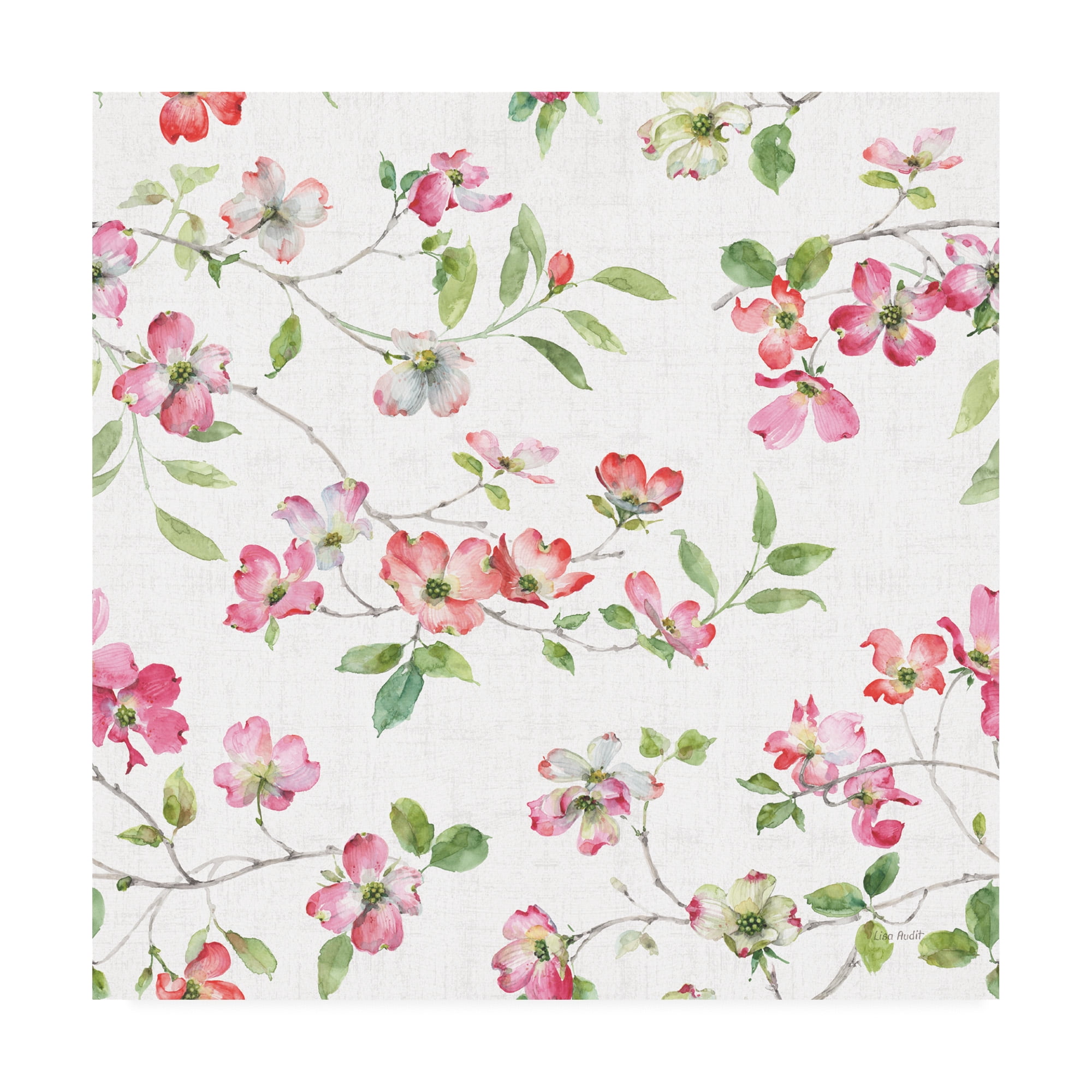 Trademark Fine Art 'Dogwood Garden Step 01' Canvas Art by Lisa Audit