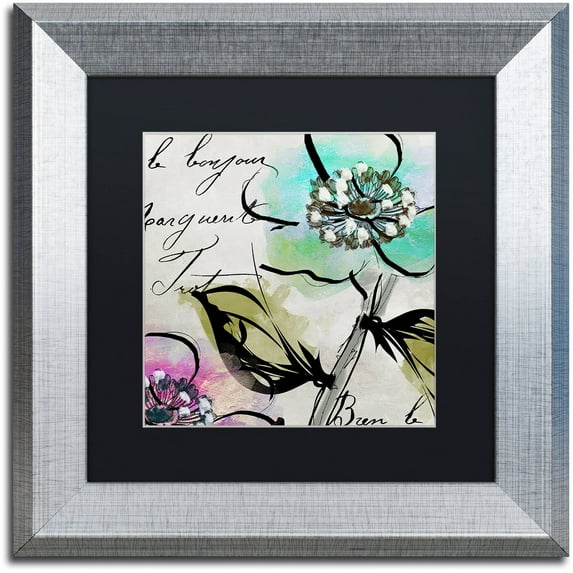 Trademark Fine Art "Dogwood I" Canvas Art by Color Bakery Black Matte, Silver Frame