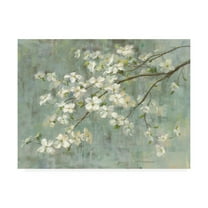 Trademark Fine Art 'Dogwood in Spring on Blue' Canvas Art by Danhui Nai