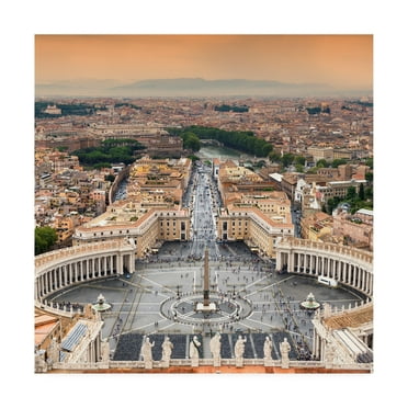 Trademark Fine Art 'Dolce Vita Rome 3 View of Rome from Dome of St. Peters Basilica II' Canvas Art by Philippe Hugonnard