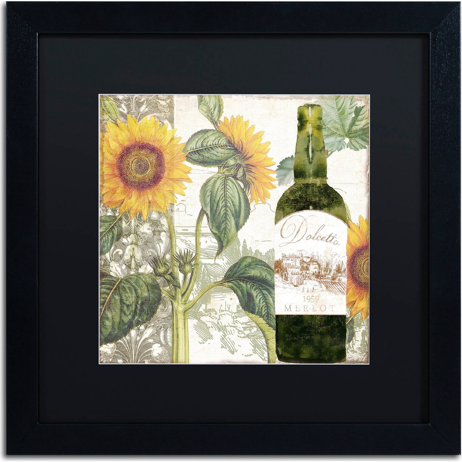 Trademark Fine Art "Dolcetto V" Canvas Art by Color Bakery, Black Matte, Black Frame