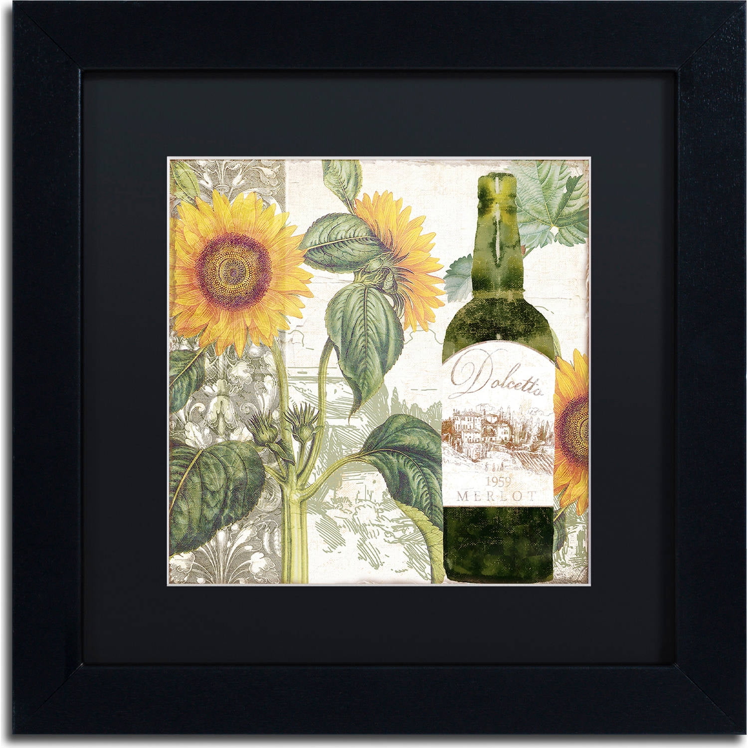 Trademark Fine Art "Dolcetto V" Canvas Art by Color Bakery, Black Matte, Black Frame