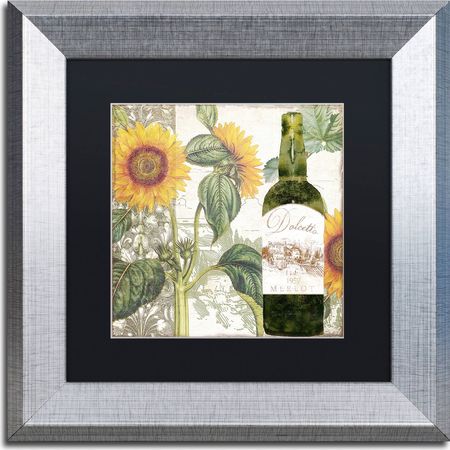 Trademark Fine Art "Dolcetto V" Canvas Art by Color Bakery, Black Matte, Silver Frame