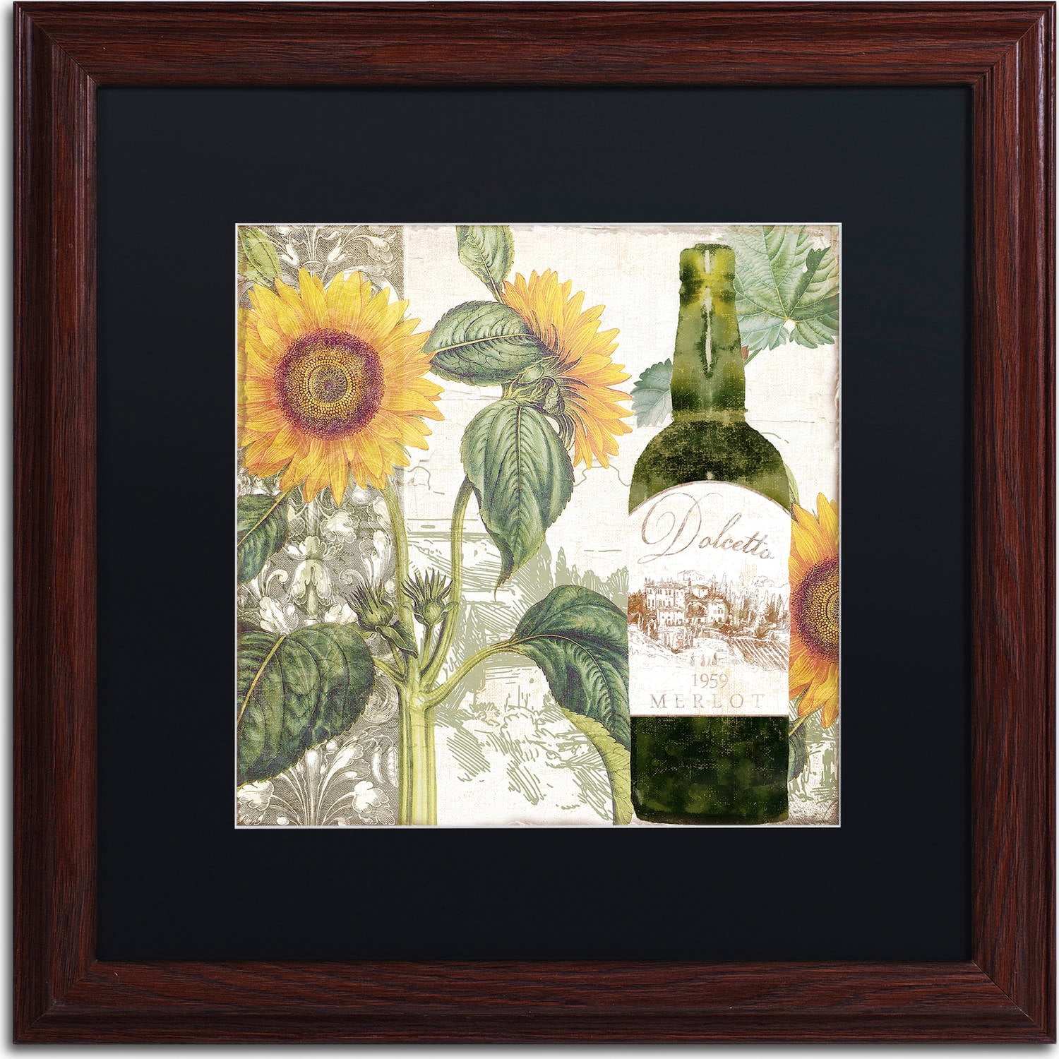 Trademark Fine Art "Dolcetto V" Canvas Art by Color Bakery, Black Matte, Wood Frame