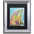 thumbnail image 1 of Trademark Fine Art "Dolphin" Canvas Art by Dean Russo, Black Matte, Silver Frame, 1 of 1