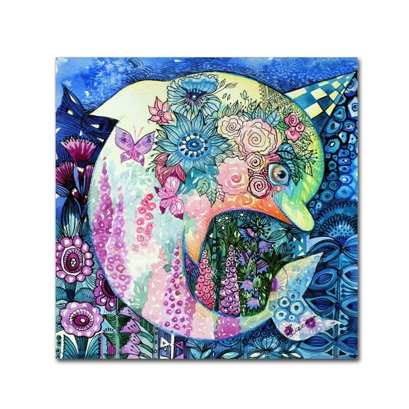 Trademark Fine Art 'Dolphin' Canvas Art by Oxana Ziaka