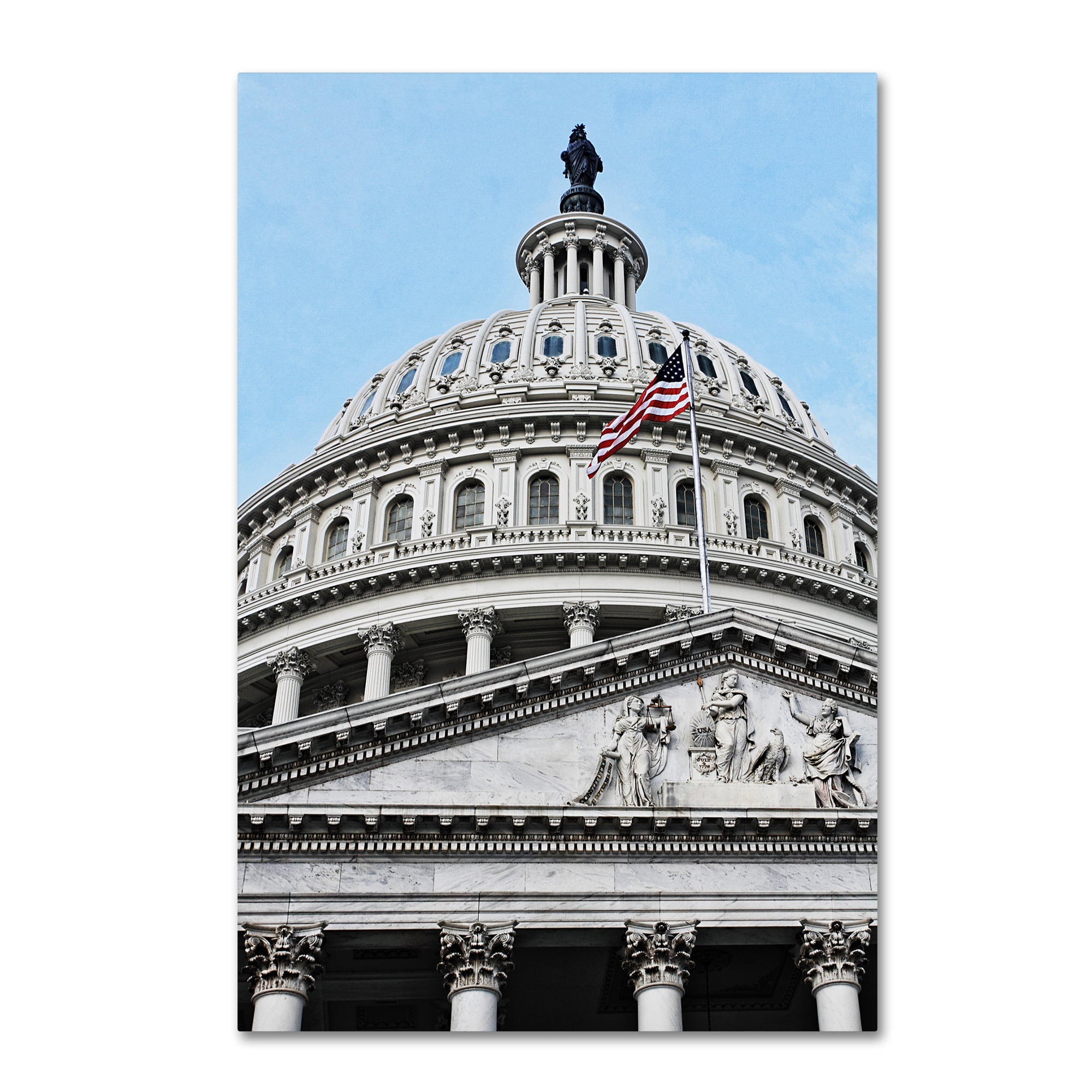 Trademark Fine Art "Dome of the US Capitol" Canvas Art by Gregory O'Hanlon