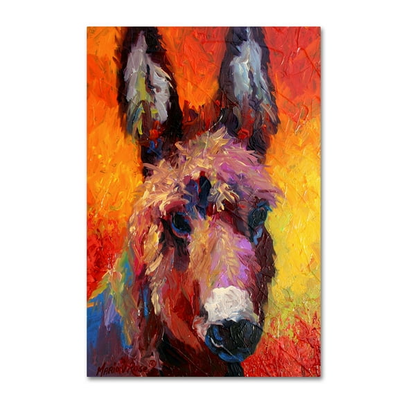 Trademark Fine Art 'Donkey Portrait II' Canvas Art by Marion Rose