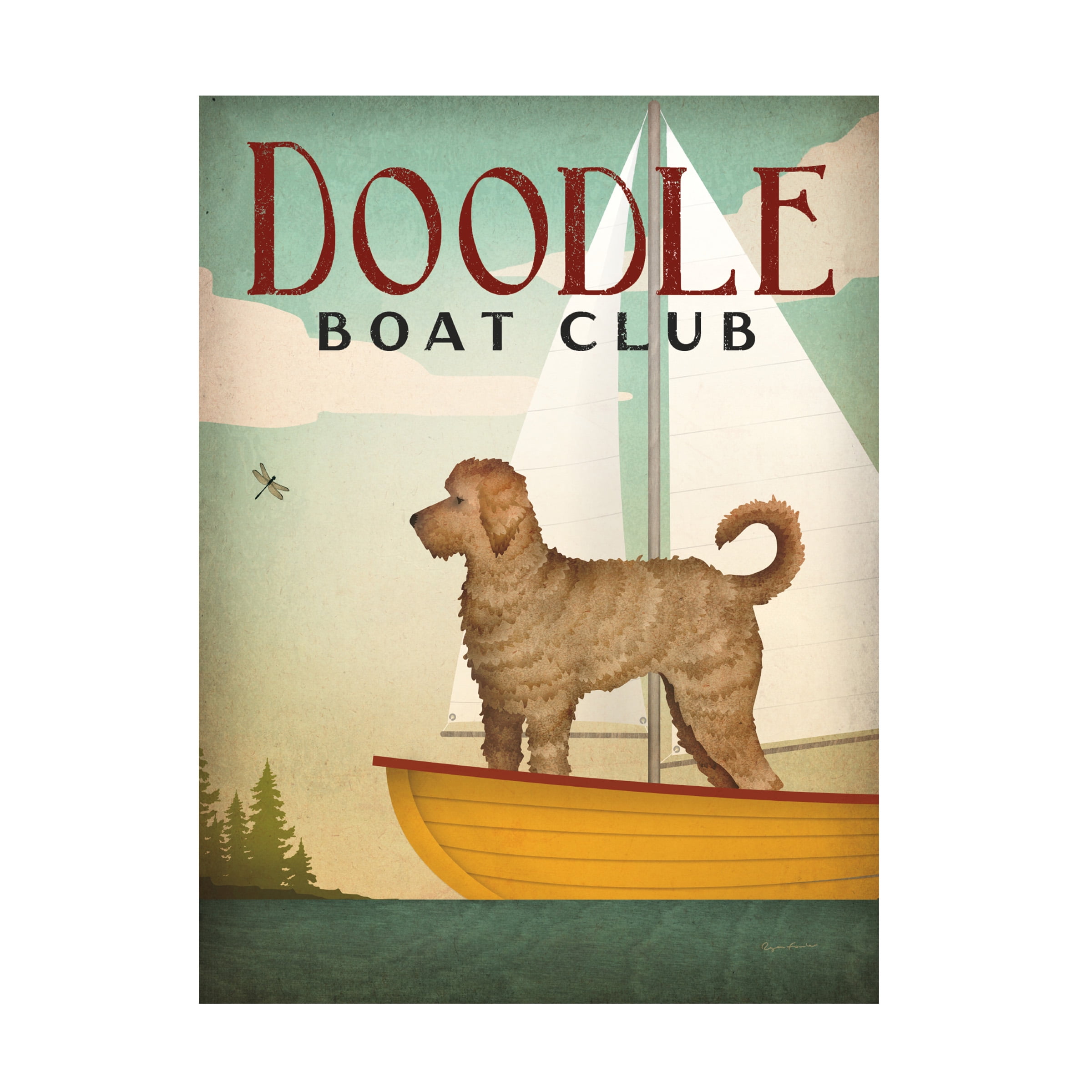 Trademark Fine Art 'Doodle Sail' Canvas Art by Ryan Fowler