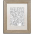 thumbnail image 1 of Trademark Fine Art "Doodles All Over" Canvas Art by Hello Angel, White Matte, Birch Frame, 1 of 4