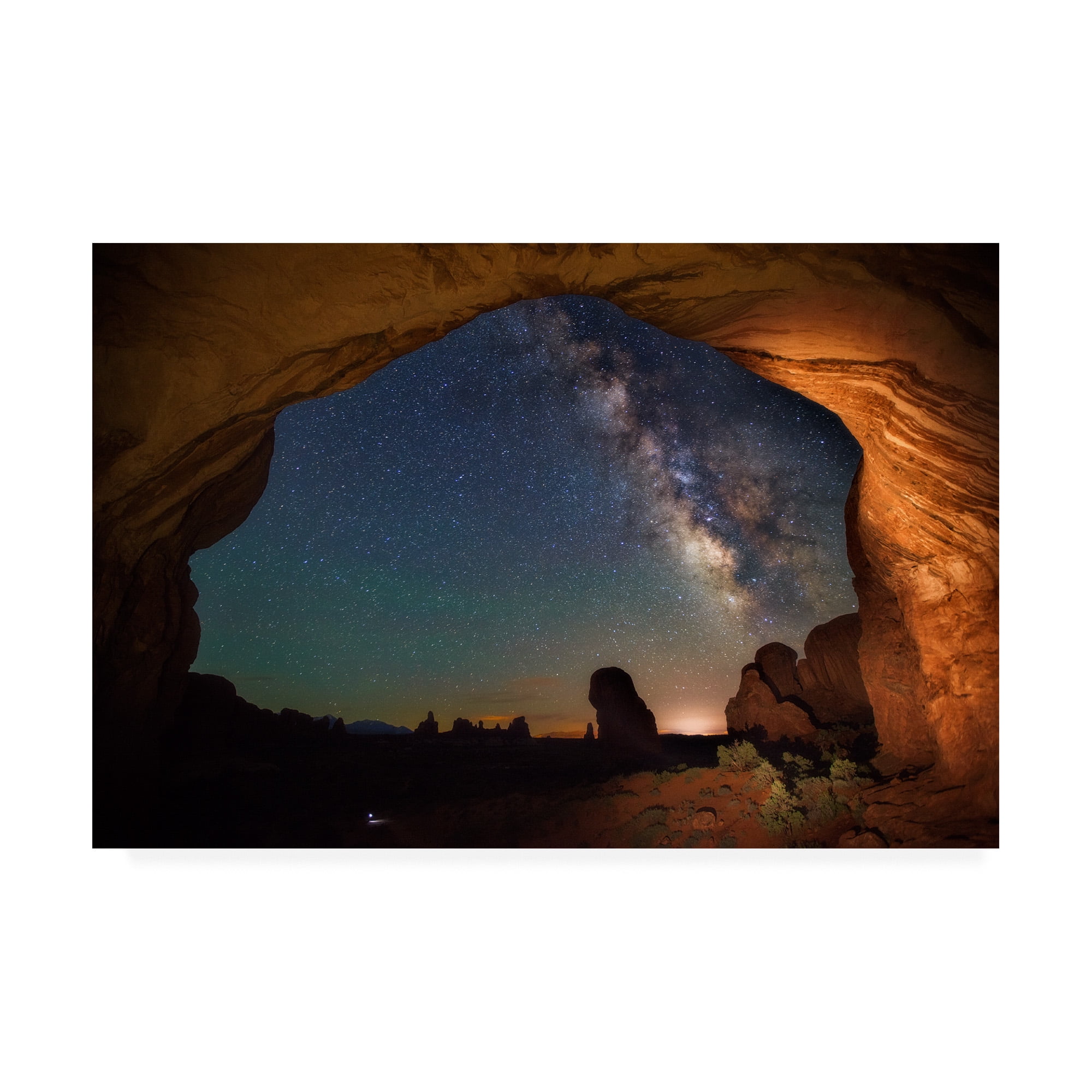Trademark Fine Art 'Double Arch Milky Way Views' Canvas Art by Darren White Photography
